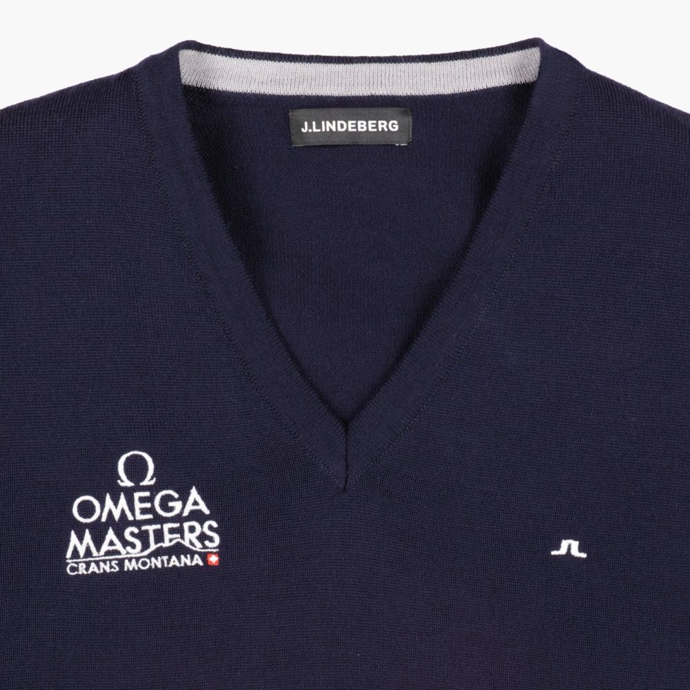 J.LINDEBERG - V-Neck Pullover (Navy) – Omega Masters Edition - Image 2