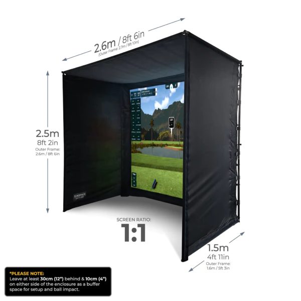 SimSpace Golf Enclosure (SIM 1) 2.6 x 2.5 x 1.5 meters