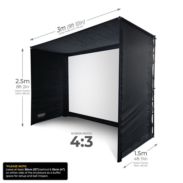 SimSpace Golf Enclosure (SIM 2) 3 x 2.5 x 1.5 meters - Image 2
